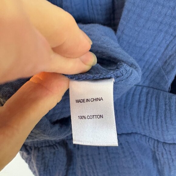 Anthro Drew Blue 2 piece cotton gauze lounge set - Picture 7 of 10